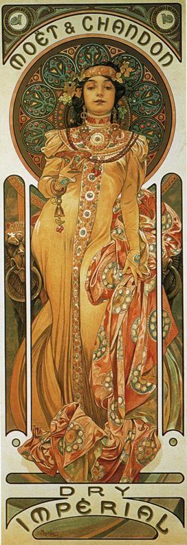 Alphonse Mucha. Moët & Chandon -
 Dry Impérial.