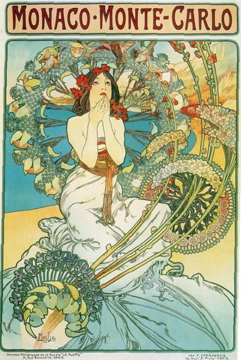 Alphonse Mucha. Monaco Monte Carlo.