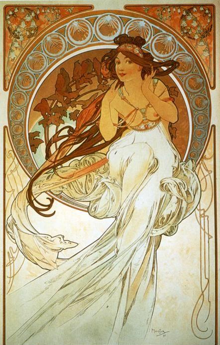 Alphonse Mucha. Music. From The Arts Series.