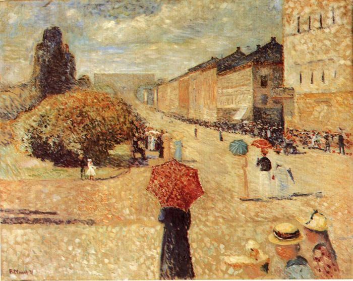 Edvard Munch. Spring Day on Karl Johan Street.
