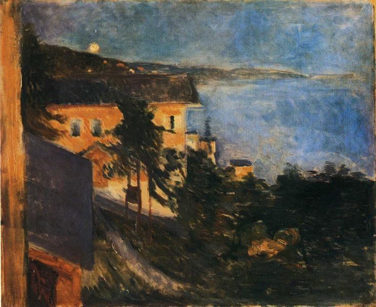 Edvard Munch. Moonlight over Oslo Fjord.