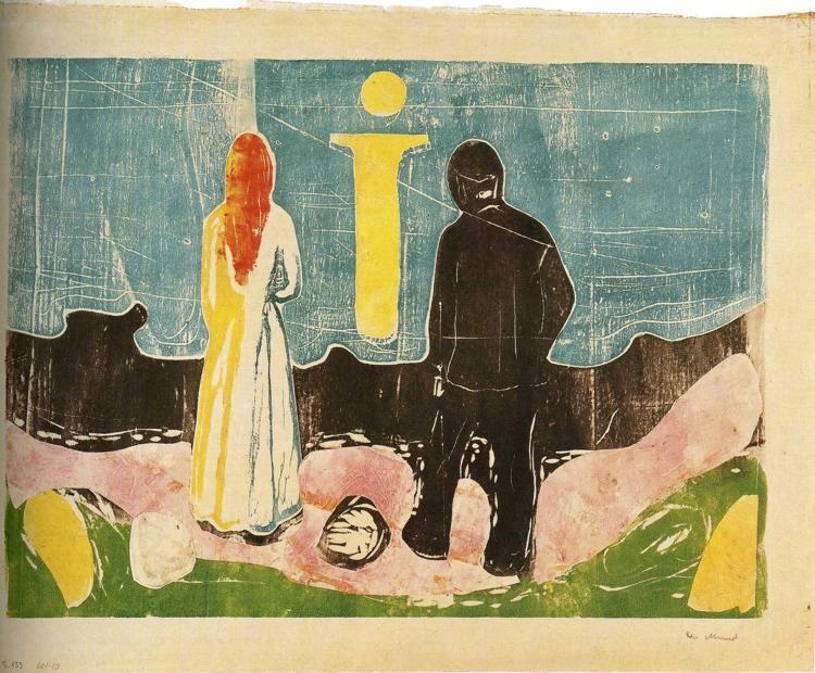 Edvard Munch. Two People. The Lonely Ones.
