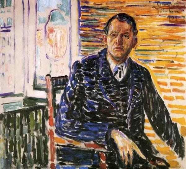 Edvard Munch. Self-Portrait at Professor
 Jacobson's Hospital.