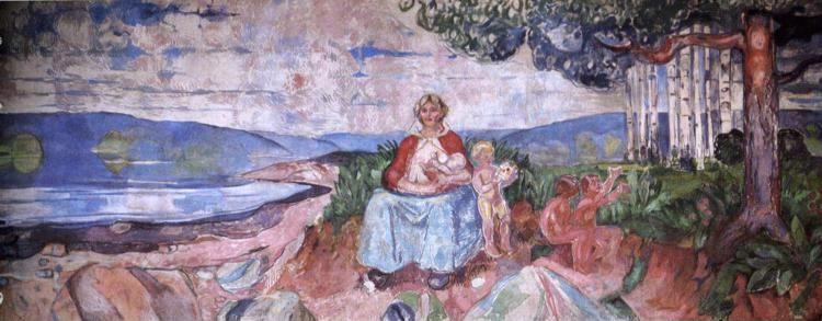Edvard Munch. Alma Mater. From the Oslo University Aula decoration.