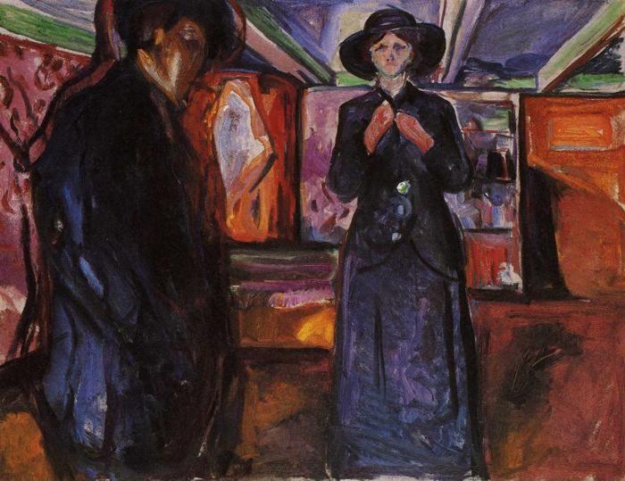 Edvard Munch. Man and Woman II.