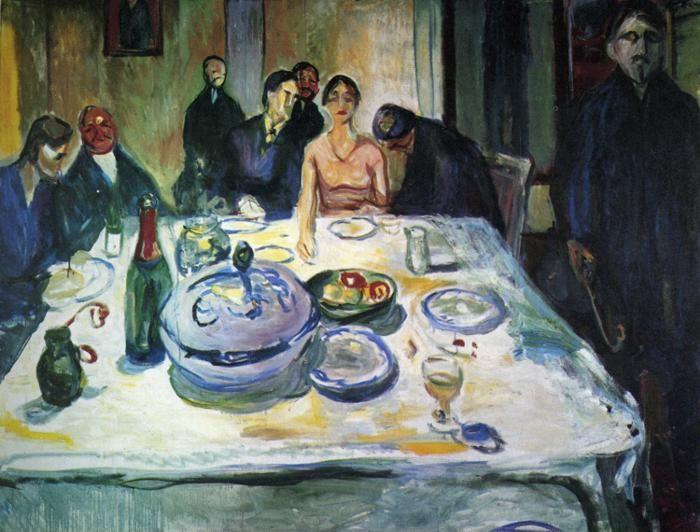 Edvard Munch. The Wedding of the Bohemian,
Munch Seated on the Far Left.