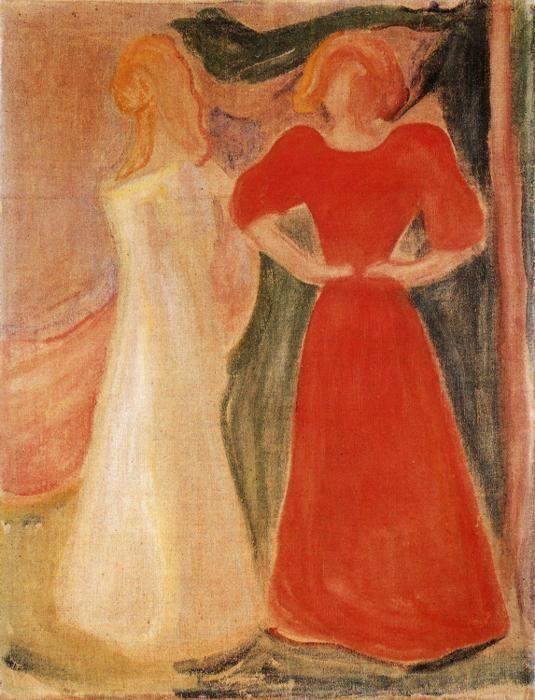 Edvard Munch. Two Girls (from the Reinhardt Frieze).