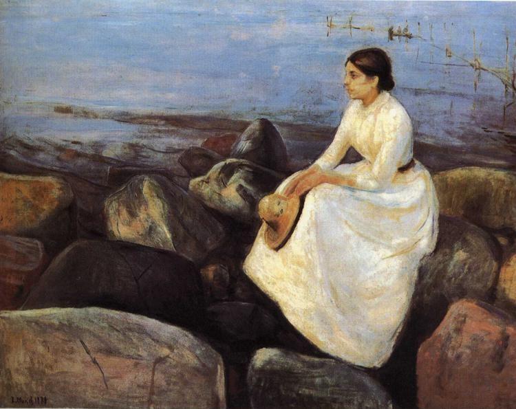 Edvard Munch. Summer Night (Inger on the
Shore).