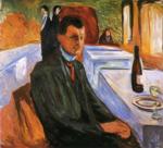 Self-Portrait with Wine Bottle.
