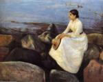 Edvard Munch. Summer Night (Inger on the
 Shore).