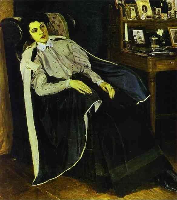 Mikhail Nesterov. Portrait of Olga Nesterova.