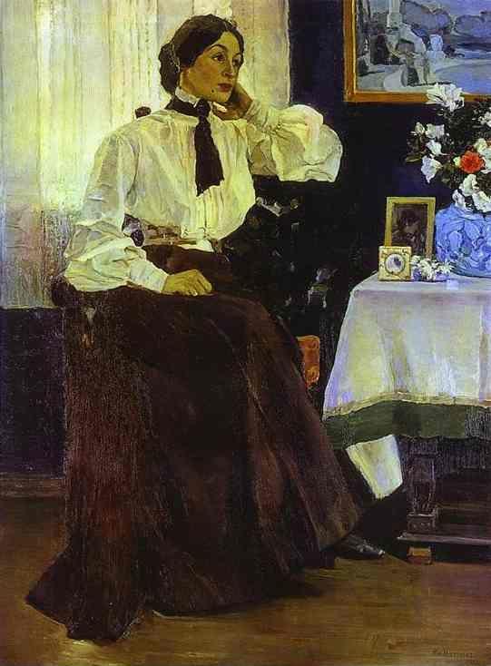 Mikhail Nesterov. Portrait of Ekaterina Nesterova.