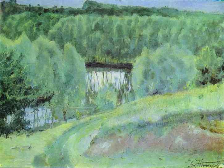 Mikhail Nesterov. Pond. Study.