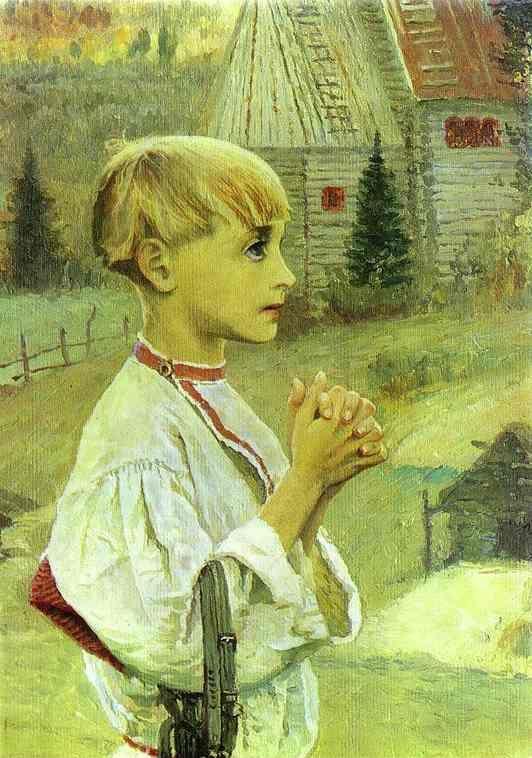 Mikhail Nesterov. Vision to Youth Bartholomew. Detail.