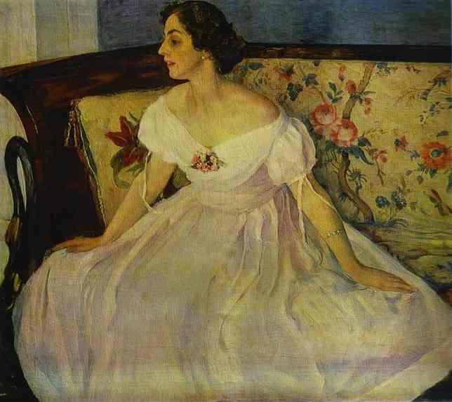 Mikhail Nesterov. Portrait of Vera Nesterova.