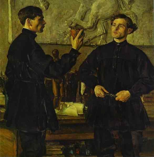 Mikhail Nesterov. Portrait of Korin Brothers.