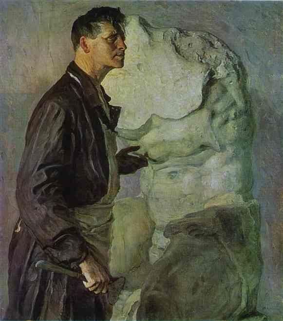 Mikhail Nesterov. Portrait of Ivan Shadr.