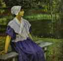 Girl by a Pond (Portrait of Natalia Nesterova).