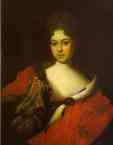 Ivan Nikitin. Portrait of Tzarevna Praskovya Ivanovna.