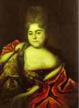 Ivan Nikitin. Portrait of Tzarevna Natalia Alexeyevna.