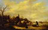 Isaack van Ostade. A Winter Landscape.