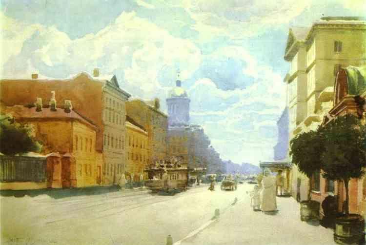 Anna Ostroumova-Lebedeva. St. Petersburg. Liteiny Avenue.