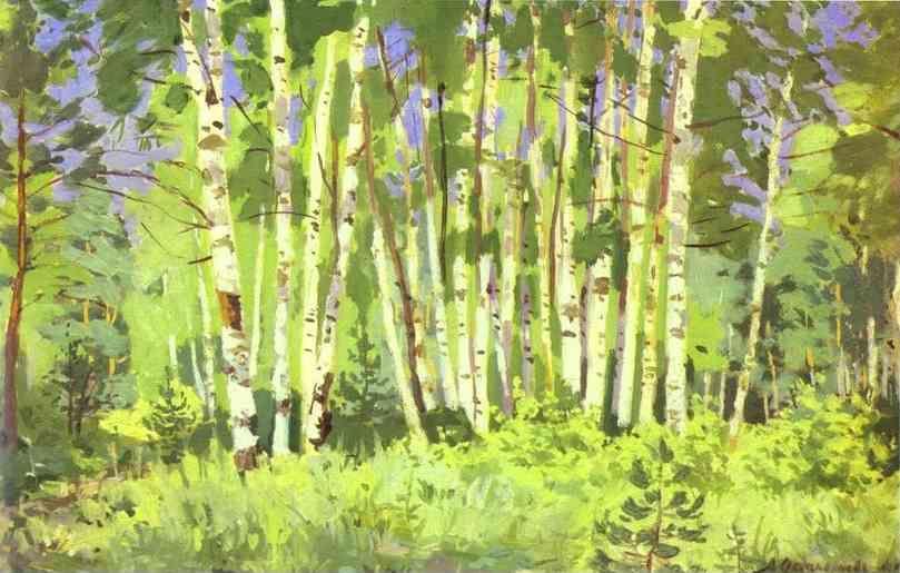 Anna Ostroumova-Lebedeva. Birch Grove.