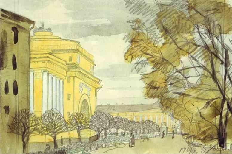Anna Ostroumova-Lebedeva. St. Petersburg. The Admiralty and the Senate.
