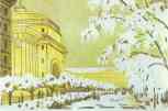 Anna Ostroumova-Lebedeva. St. Petersburg. The Admiralty Under Snow.