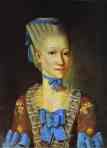 Grigory Ostrovsky. Portrait of Elizaveta Cherevina at the Age of 12.