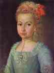 Grigory Ostrovsky. Portrait of Anna Lermontova at the Age of 5.