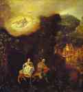 Herri Met de Bles. Flight into Egypt. Detail.