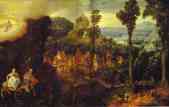 Herri Met de Bles. Flight into Egypt.