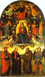 Pietro Perugino. The Assumption of the Virgin  with Saints.