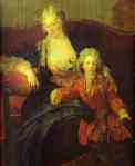 Antoine Pesne. Portrait of Baron von Erlach  with His Family. Detail.