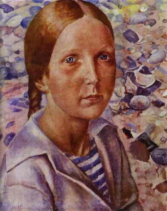 Kuzma Petrov-Vodkin. Girl on a Beach. Dieppe.