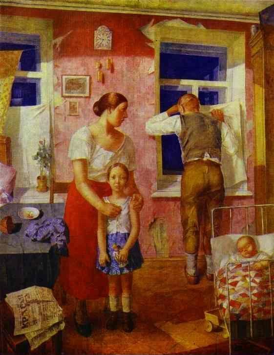 Kuzma Petrov-Vodkin. 1919. Alarm.