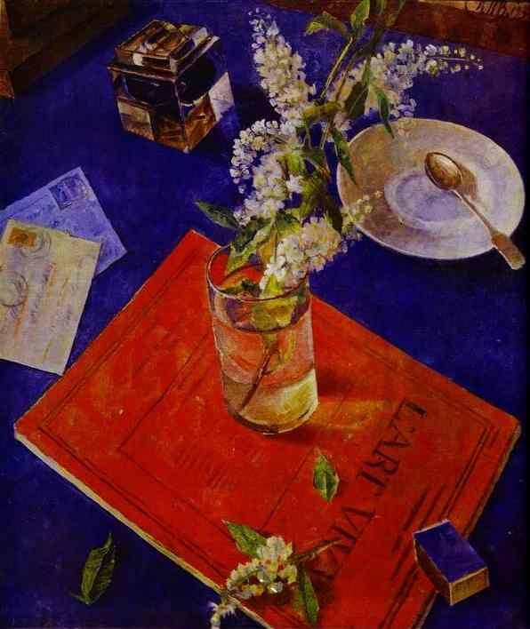 Kuzma Petrov-Vodkin. Branch of a Bird Cherry
 Tree.
