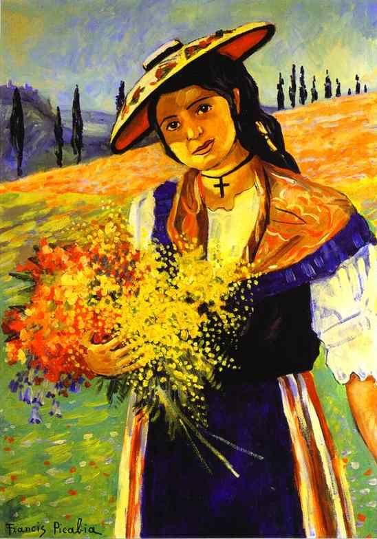 Francis Picabia. Young Girl with Flowers/Jeune
fille aux fleurs.