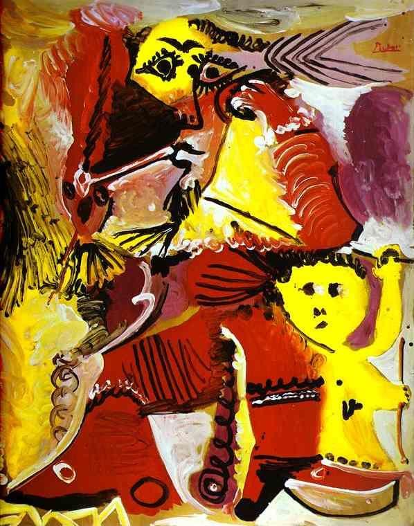Pablo Picasso. Rembrandt Figure and Eros.