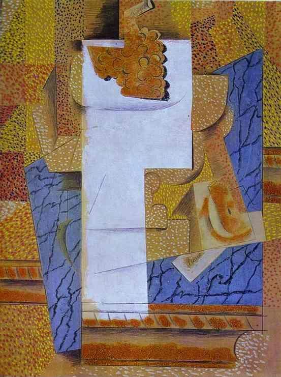 Pablo Picasso. Fruit Vase and Bunch of Grapes.