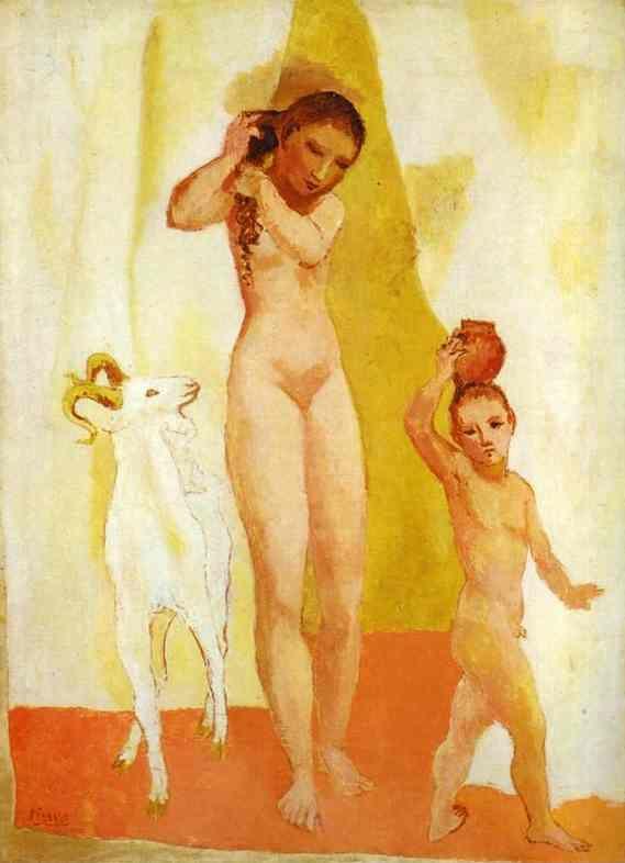 Pablo Picasso. Young Girl with a Goat.