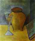 Pot, Wine-Glass and Book.