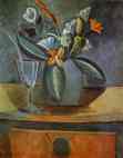Flowers in a Grey Jug and  Wine-Glass with Spoon.