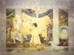 Piero della Francesca. Sigismondo Malatesta, the Prince of Rimini, before St. Sigismund.