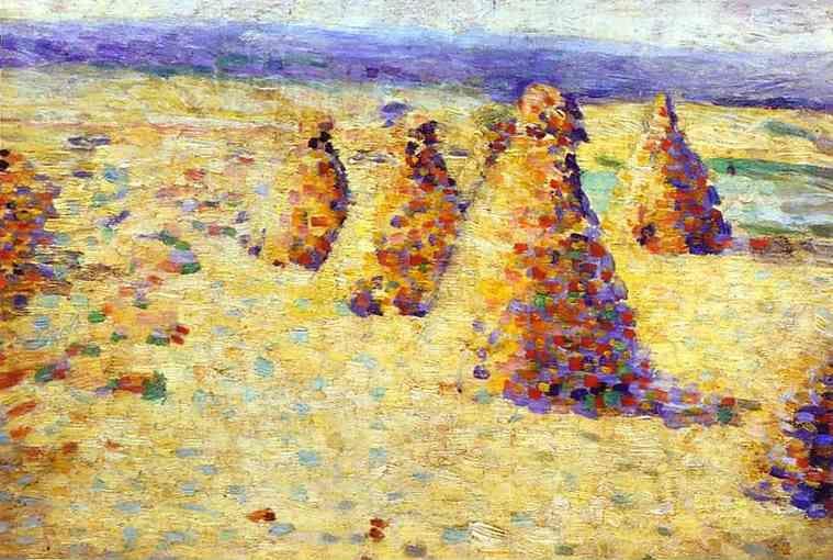 Charles Angrand. Hay Ricks in Normandy.