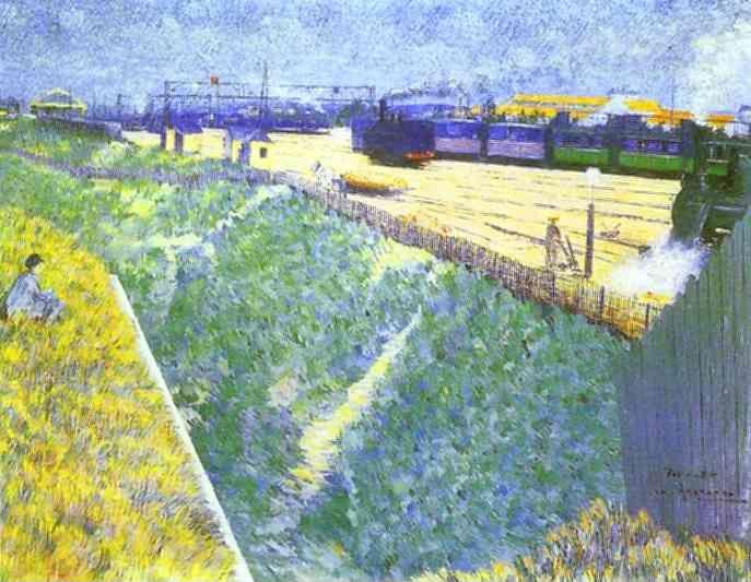Charles Angrand. The Western Railway Leaving Paris.