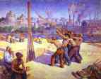 Maximilien Luce. The Pile Drivers, Quai de la Seine at Billancourt.