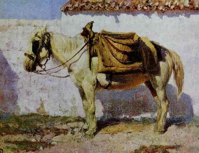 Vasiliy Polenov. White Horse. Normandy.