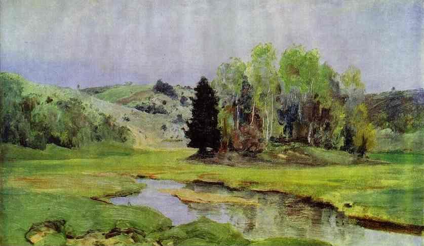 Vasiliy Polenov. The River Svinka. Study.